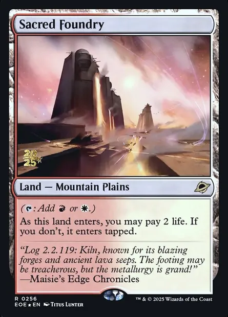 Sacred Foundry, Magic card PEOE 256s — Edge of Eternities Promos set