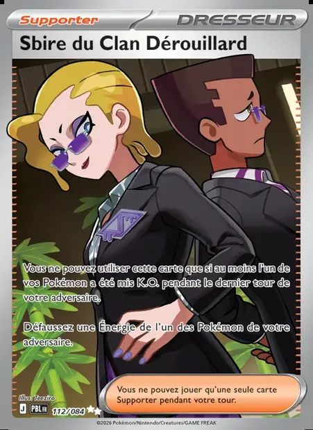 Sbire du Clan Dérouillard, carte Pokémon PBL 112 — extension Nuit Noire