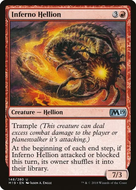 Inferno Hellion, Magic card M19 148 — Core Set 2019 set
