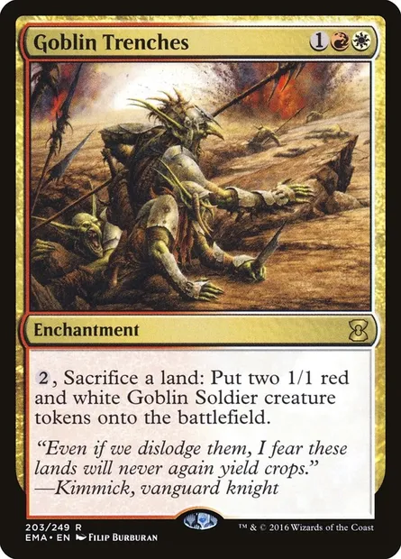 Goblin Trenches, Magic card EMA 203 — Eternal Masters set