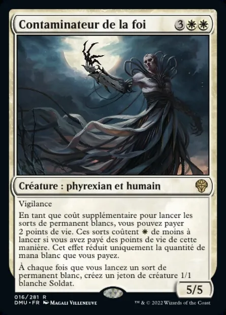 Contaminateur de la foi, carte Magic DMU 16 — extension Dominaria Uni