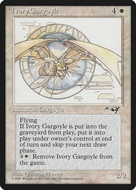 Ivory Gargoyle, Magic card ALL 5 — Alliances set