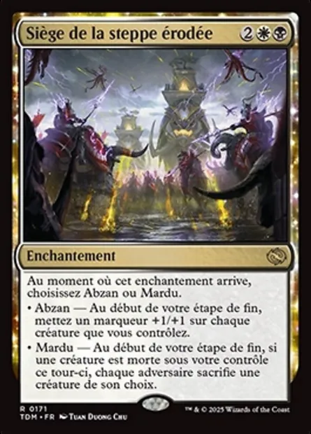 Siège de la steppe érodée, carte Magic TDM 171 — extension Tarkir: Dragonstorm