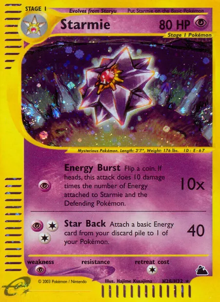 Staross, carte Pokémon SK H28 — extension Skyridge