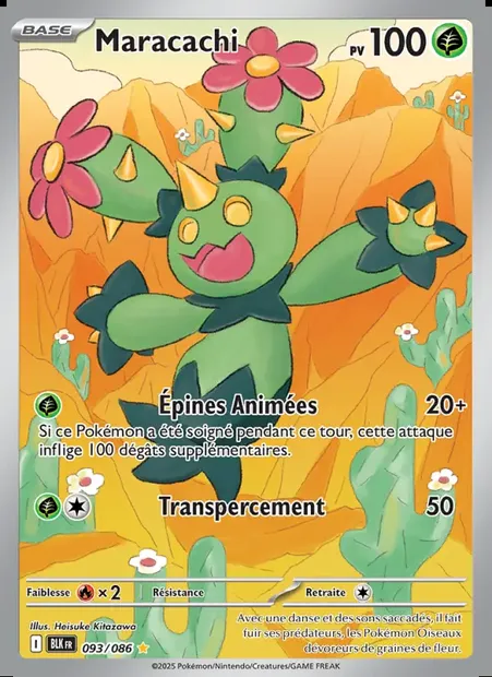Maracachi, carte Pokémon BLK 093 — extension Foudre Noire