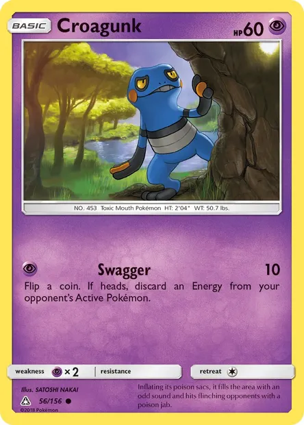 Croagunk, Pokémon card UPR 56 — Ultra Prism set