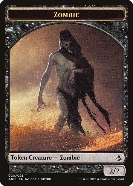 Zombie, Magic card TAKH 20 — Amonkhet Tokens set