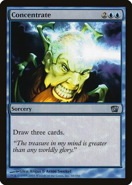 Concentration, carte Magic 8ED 68★ — extension Huitième Edition