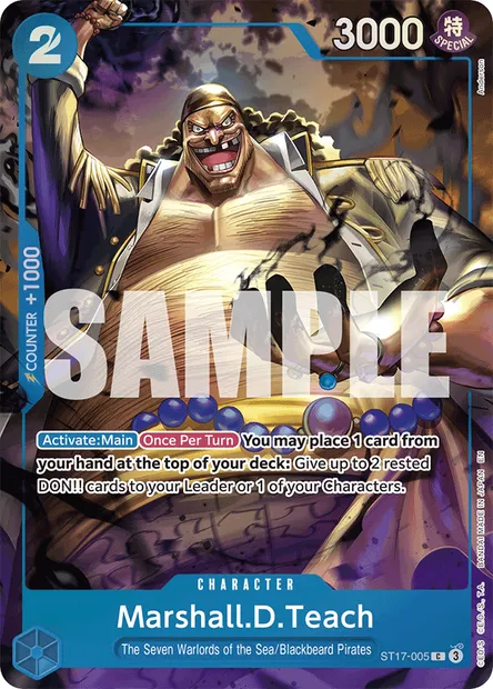 Marshall D. Teach, carte One Piece ST17-005 — extension BLEU Don Quijote Doflamingo