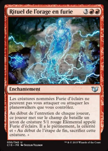 Rituel de l'orage en furie, carte Magic C15 30 — extension Commander 2015