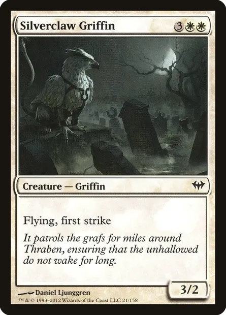 Silverclaw Griffin, Magic card DKA 21 — Dark Ascension set