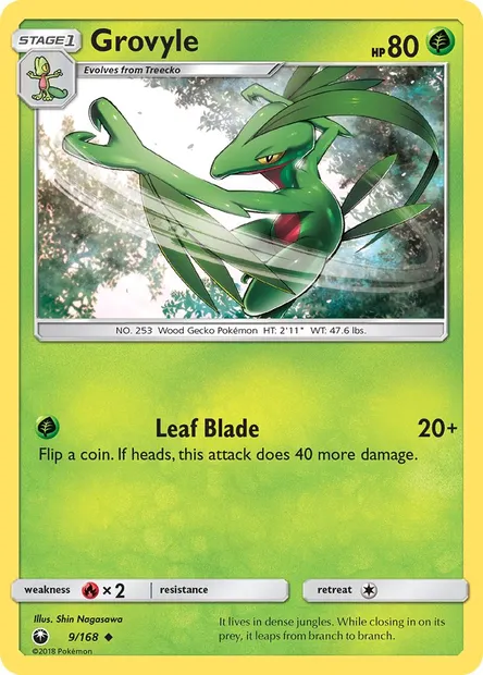 Grovyle, Pokémon card CES 9 — Celestial Storm set