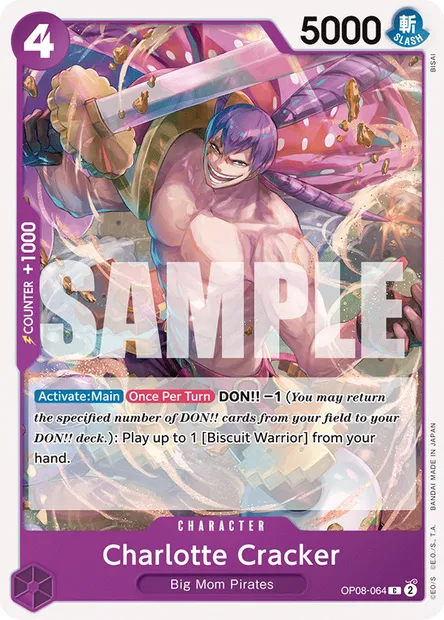 Charlotte Cracker, One Piece card OP08-064 — TWO LEGENDS set