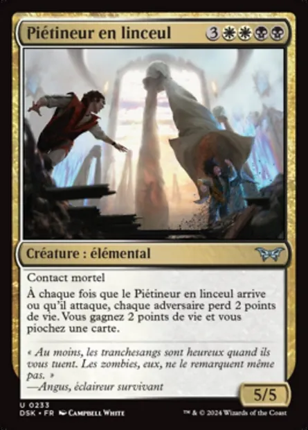 Piétineur en linceul, carte Magic DSK 233 — extension Duskmourn: House of Horror