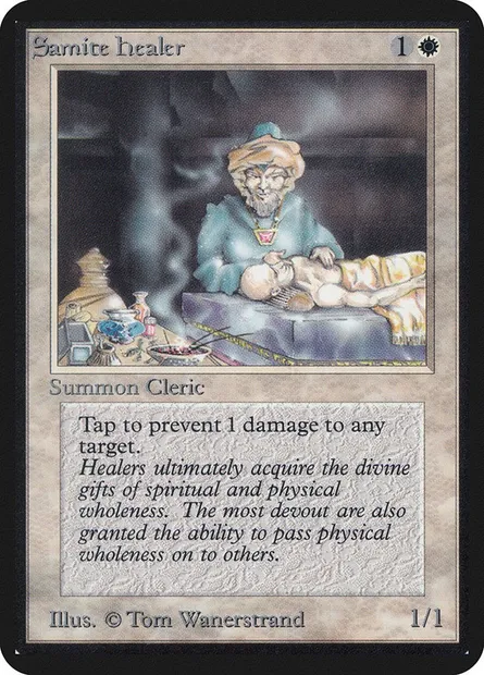 Samite Healer, Magic card LEA 37 — Limited Edition Alpha set