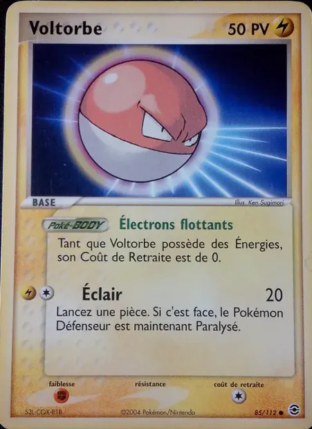 Voltorbe, carte Pokémon RG 85 — extension EX Rouge Feu & Vert Feuille