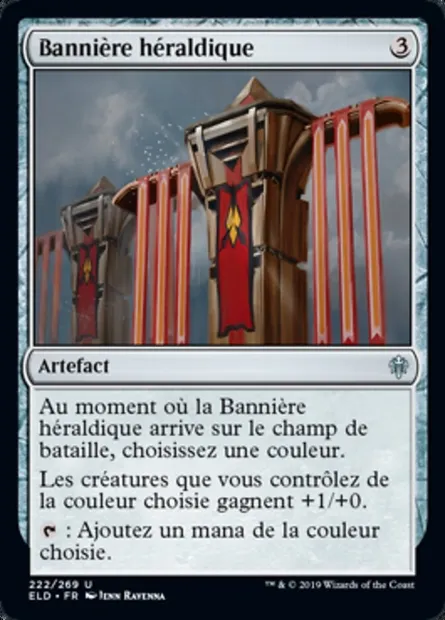 Bannière héraldique, carte Magic ELD 222 — extension Throne of Eldraine