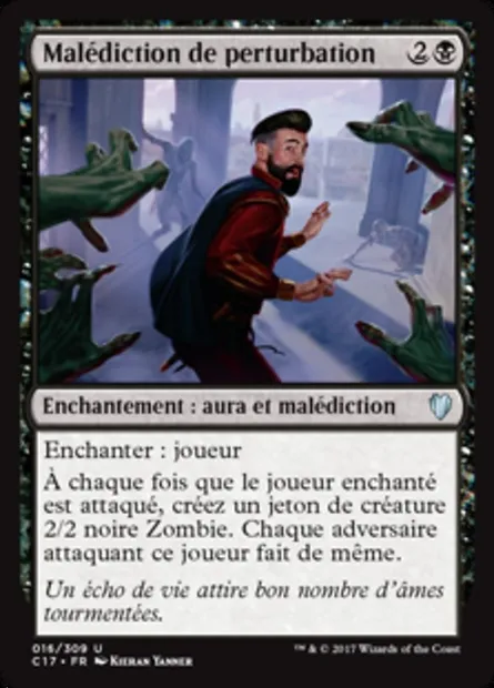 Malédiction de perturbation, carte Magic C17 16 — extension Commander 2017