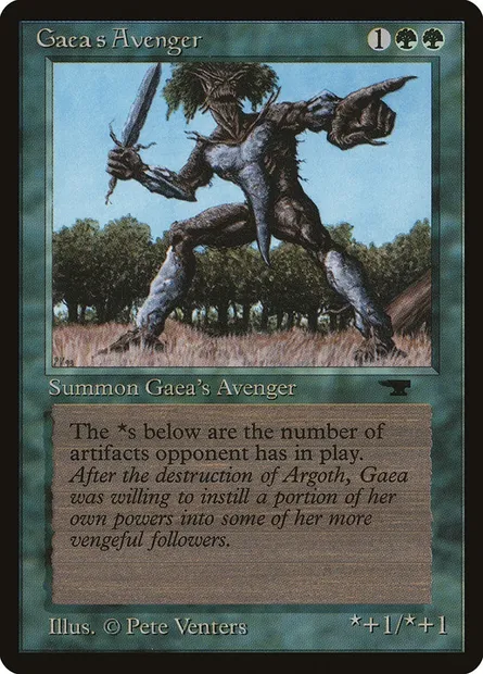 Gaea's Avenger, Magic card ATQ 33 — Antiquities set