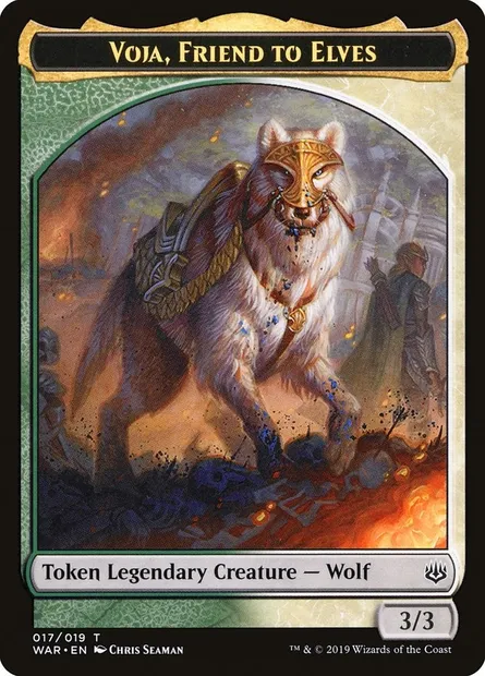 Voja, Friend to Elves, Magic card TWAR 17 — War of the Spark Tokens set