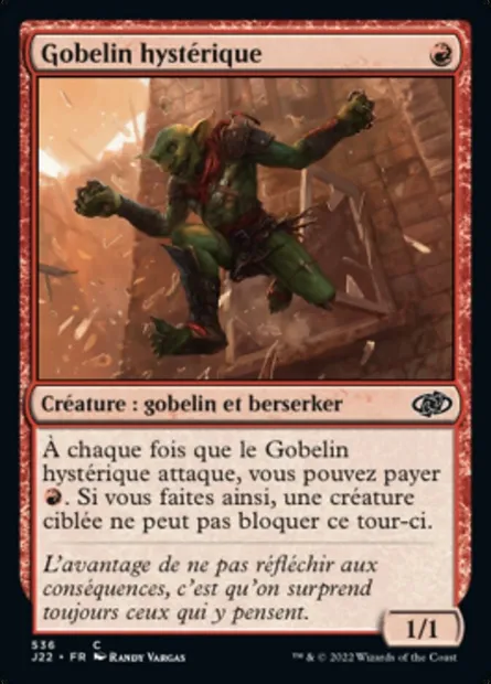 Gobelin hystérique, carte Magic J22 536 — extension Jumpstart 2022