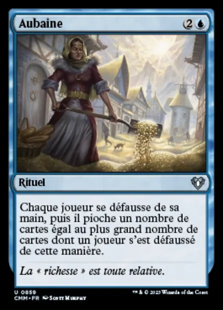 Aubaine, carte Magic CMM 859 — extension Commander Masters