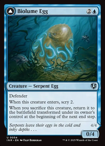 Biolume Egg // Biolume Serpent, Magic card INR 54 — Innistrad Remastered set