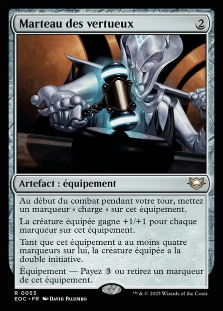 Marteau des vertueux, carte Magic EOC 55 — extension Edge of Eternities Commander