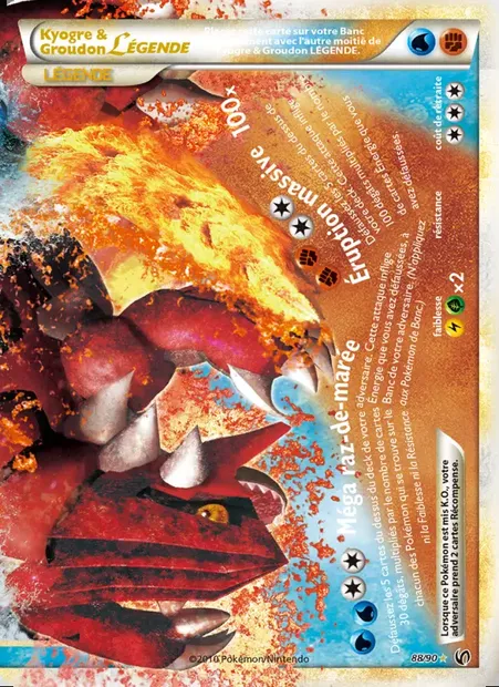 Kyogre & Groudon LÉGENDE, carte Pokémon UD 88 — extension Indomptable