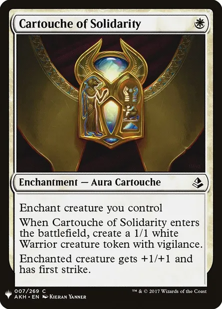 Cartouche de solidarité, carte Magic PLST AKH-7 — extension The List