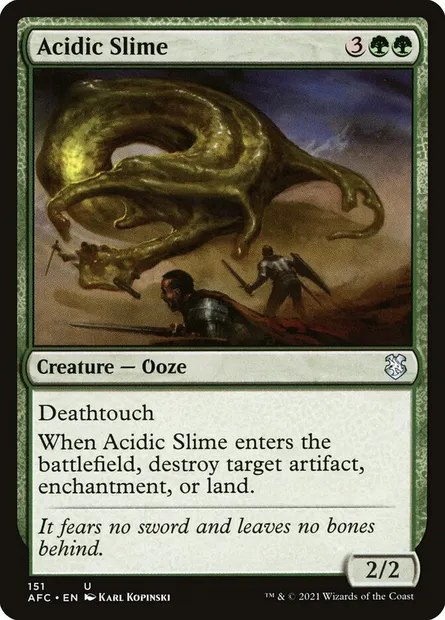Acidic Slime, Magic card AFC 151 — Forgotten Realms Commander set