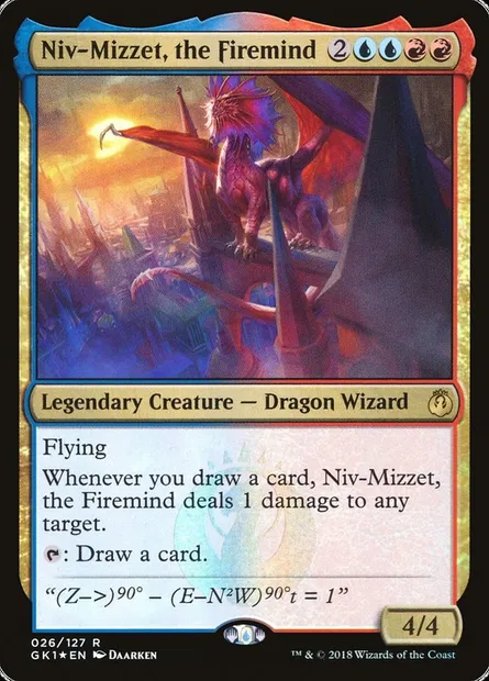 Niv-Mizzet, the Firemind, Magic card GK1 26 — GRN Guild Kit set