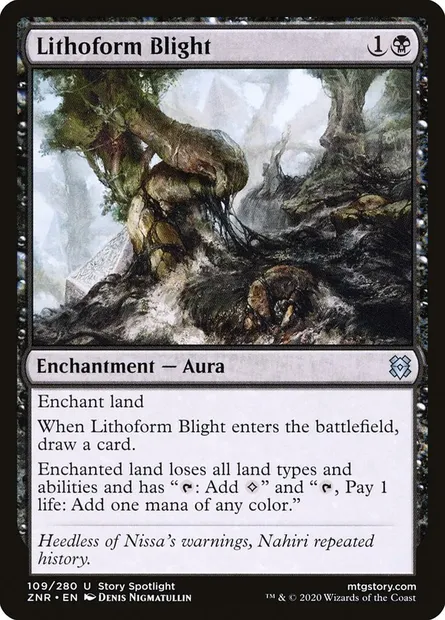 Lithoform Blight, Magic card ZNR 109 — Zendikar Rising set
