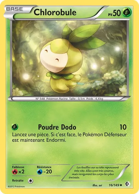 Chlorobule, carte Pokémon BCR 16 — extension Frontières Franchies