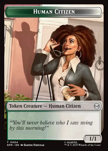Human Citizen, carte Magic TSPM 4 — extension Marvel's Spider-Man Tokens