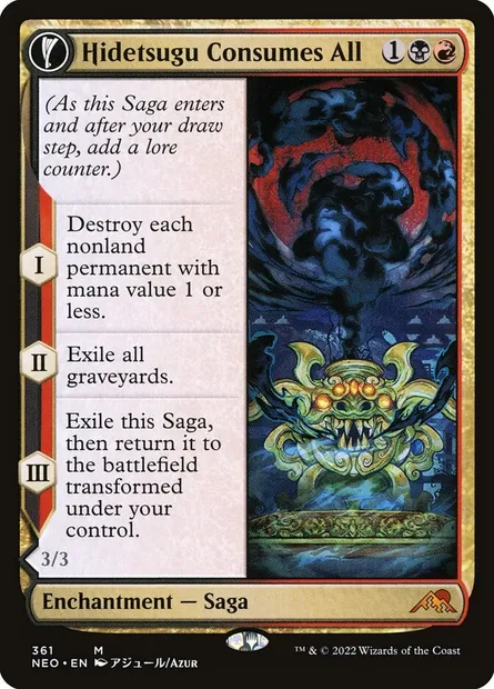 Hidetsugu Consumes All // Vessel of the All-Consuming, Magic card NEO 361 — Kamigawa: Neon Dynasty set