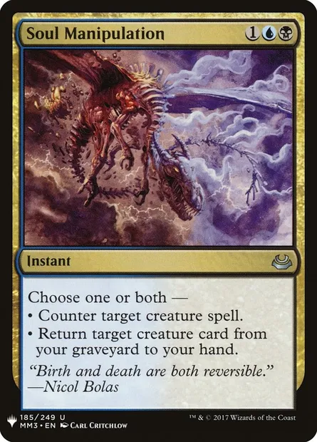 Manipulation de l'âme, carte Magic PLST MM3-185 — extension The List