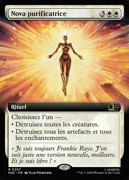 Nova purificatrice, carte Magic MSC 297 — extension Marvel Super Heroes Commander
