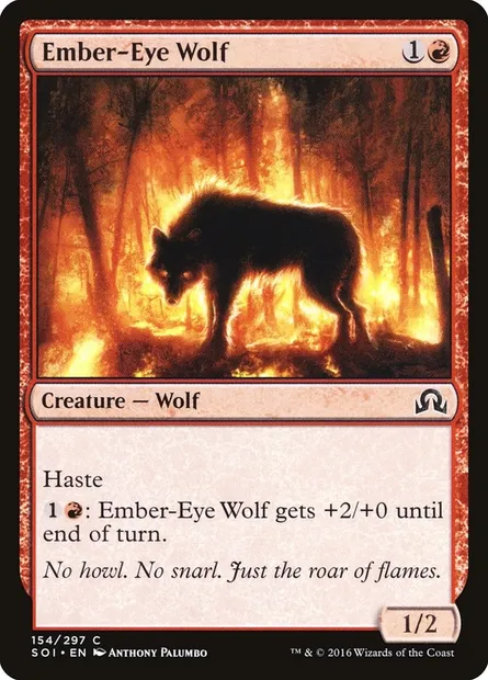 Ember-Eye Wolf, Magic card SOI 154 — Shadows over Innistrad set