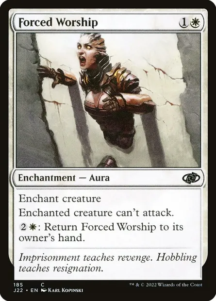 Forced Worship, Magic card J22 185 — Jumpstart 2022 set