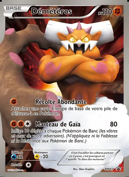 Démétéros, carte Pokémon BW 43 — extension Promo BW