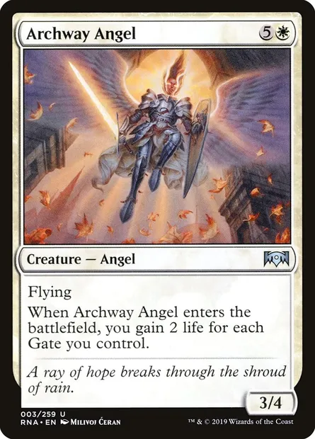 Archway Angel, Magic card RNA 3 — Ravnica Allegiance set
