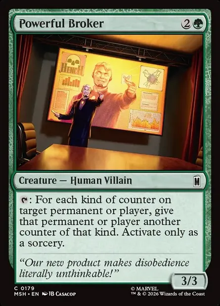 Powerful Broker, Magic card MSH 179 — Marvel Super Heroes set
