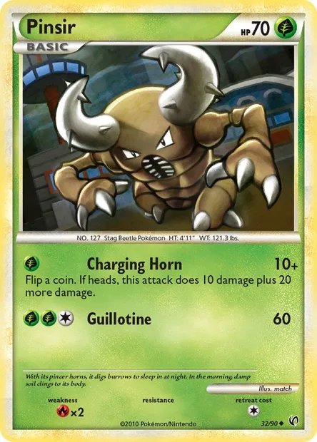 Pinsir, Pokémon card UD 32 — Undaunted set