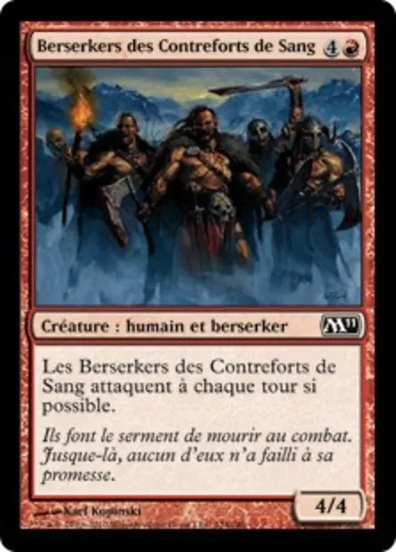 Berserkers des Contreforts de Sang, carte Magic M11 124 — extension Magic 2011