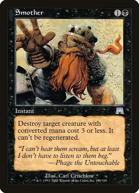Étouffer, carte Magic ONS 170 — extension Carnage