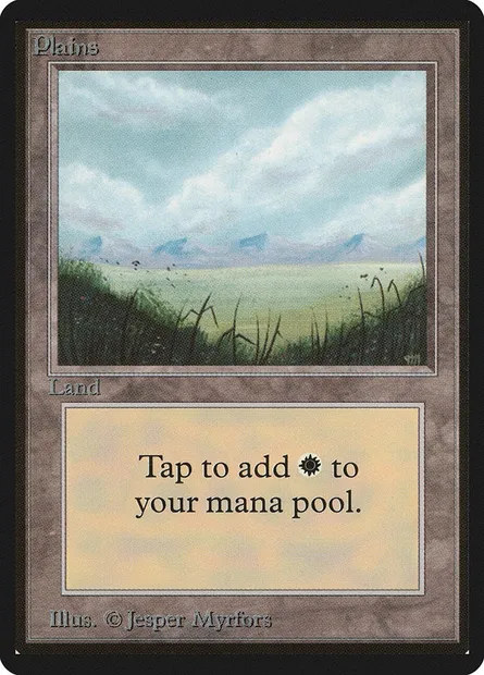 Plains, Magic card LEB 288 — Limited Edition Beta set