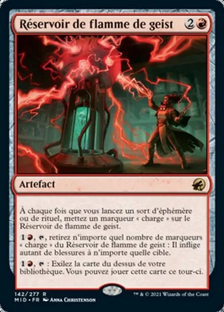 Réservoir de flamme de geist, carte Magic MID 142 — extension Innistrad : chasse de minuit