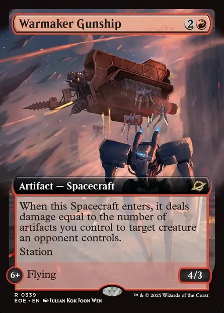 Warmaker Gunship, Magic card EOE 339 — Edge of Eternities set