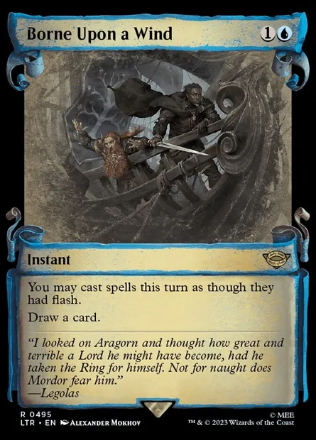 Borne Upon a Wind, Magic card LTR 495 — The Lord of the Rings: Tales of Middle-earth set